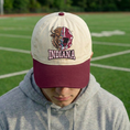 Load image into Gallery viewer, Embroidered Indiana Hoosiers Mascot And Helmet Vintage Style Trucker Hat, Dyed Cap