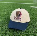 Load image into Gallery viewer, Embroidered Indiana Hoosiers Mascot And Helmet Vintage Style Trucker Hat, Dyed Cap