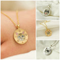 Load image into Gallery viewer, Personalized Photo and Birthstone Pet ID Tag - Engravable Pet Loss Jewelry - Stainless Steel Pet Keepsake Pendant