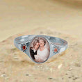 Load image into Gallery viewer, Personalized Birthstone Photo Ring