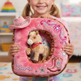 Load image into Gallery viewer, Personalized Cowgirl Alphabet Pillow – A Unique Gift for Horse Lovers