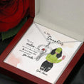 Load image into Gallery viewer, To My Daughter Personalized Necklace With Personalized Message Card (9 Necklace Designs) - Name, Skin, Hair, Clothes, Drink, Background and Quote can be customized