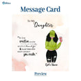 Load image into Gallery viewer, To My Daughter Personalized Necklace With Personalized Message Card (9 Necklace Designs) - Name, Skin, Hair, Clothes, Drink, Background and Quote can be customized