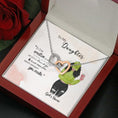 Load image into Gallery viewer, To My Daughter Personalized Necklace With Personalized Message Card (9 Necklace Designs) - Name, Skin, Hair, Clothes, Drink, Background and Quote can be customized