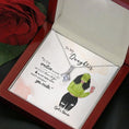 Load image into Gallery viewer, To My Daughter Personalized Necklace With Personalized Message Card (9 Necklace Designs) - Name, Skin, Hair, Clothes, Drink, Background and Quote can be customized