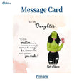Load image into Gallery viewer, To My Daughter Personalized Necklace With Personalized Message Card (9 Necklace Designs) - Name, Skin, Hair, Clothes, Drink, Background and Quote can be customized
