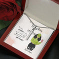 Load image into Gallery viewer, To My Daughter Personalized Necklace With Personalized Message Card (9 Necklace Designs) - Name, Skin, Hair, Clothes, Drink, Background and Quote can be customized
