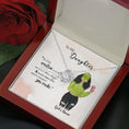 Load image into Gallery viewer, To My Daughter Personalized Necklace With Personalized Message Card (9 Necklace Designs) - Name, Skin, Hair, Clothes, Drink, Background and Quote can be customized