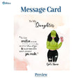 Load image into Gallery viewer, To My Daughter Personalized Necklace With Personalized Message Card (9 Necklace Designs) - Name, Skin, Hair, Clothes, Drink, Background and Quote can be customized