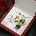 Load image into Gallery viewer, To My Daughter Personalized Necklace With Personalized Message Card (9 Necklace Designs) - Name, Skin, Hair, Clothes, Drink, Background and Quote can be customized