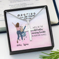 Load image into Gallery viewer, We'll Be The Old Ladies With Personalized Message Card (9 Necklace Designs) - Name, Quote and Background can be customized