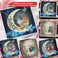 Load image into Gallery viewer, To My Daughter Moon With Personalized Message Card (9 Necklace Designs) - Name, Skin, Hair, Clothes and Background can be customized
