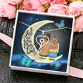 Load image into Gallery viewer, To My Daughter Moon With Personalized Message Card (9 Necklace Designs) - Name, Skin, Hair, Clothes and Background can be customized