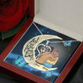Load image into Gallery viewer, To My Daughter Moon With Personalized Message Card (9 Necklace Designs) - Name, Skin, Hair, Clothes and Background can be customized