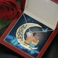 Load image into Gallery viewer, To My Daughter Moon With Personalized Message Card (9 Necklace Designs) - Name, Skin, Hair, Clothes and Background can be customized