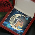 Load image into Gallery viewer, To My Daughter Moon With Personalized Message Card (9 Necklace Designs) - Name, Skin, Hair, Clothes and Background can be customized