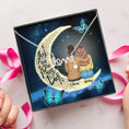 Load image into Gallery viewer, To My Daughter Moon With Personalized Message Card (9 Necklace Designs) - Name, Skin, Hair, Clothes and Background can be customized