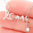 Load image into Gallery viewer, To My Daughter From Mom With Personalized Message Card (9 Necklace Designs) - Name, Skin, Hair, Clothes and Background can be customized