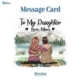 Load image into Gallery viewer, To My Daughter From Mom With Personalized Message Card (9 Necklace Designs) - Name, Skin, Hair, Clothes and Background can be customized