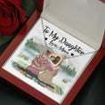 Load image into Gallery viewer, To My Daughter From Mom With Personalized Message Card (9 Necklace Designs) - Name, Skin, Hair, Clothes and Background can be customized