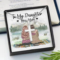 Load image into Gallery viewer, To My Daughter From Mom With Personalized Message Card (9 Necklace Designs) - Name, Skin, Hair, Clothes and Background can be customized
