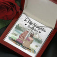 Load image into Gallery viewer, To My Daughter From Mom With Personalized Message Card (9 Necklace Designs) - Name, Skin, Hair, Clothes and Background can be customized