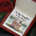 Load image into Gallery viewer, To My Daughter From Mom With Personalized Message Card (9 Necklace Designs) - Name, Skin, Hair, Clothes and Background can be customized