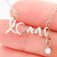 Load image into Gallery viewer, To My Daughter From Dad With Personalized Message Card (9 Necklace Designs) - Name, Skin, Hair, Clothes, Background and Quote can be customized