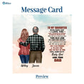 Load image into Gallery viewer, To My Daughter From Dad With Personalized Message Card (9 Necklace Designs) - Name, Skin, Hair, Clothes, Background and Quote can be customized