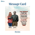 Load image into Gallery viewer, To My Daughter From Dad With Personalized Message Card (9 Necklace Designs) - Name, Skin, Hair, Clothes, Background and Quote can be customized
