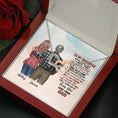 Load image into Gallery viewer, To My Daughter From Dad With Personalized Message Card (9 Necklace Designs) - Name, Skin, Hair, Clothes, Background and Quote can be customized