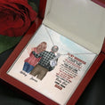 Load image into Gallery viewer, To My Daughter From Dad With Personalized Message Card (9 Necklace Designs) - Name, Skin, Hair, Clothes, Background and Quote can be customized