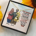 Load image into Gallery viewer, To My Daughter From Dad With Personalized Message Card (9 Necklace Designs) - Name, Skin, Hair, Clothes, Background and Quote can be customized