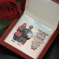 Load image into Gallery viewer, To My Daughter From Dad With Personalized Message Card (9 Necklace Designs) - Name, Skin, Hair, Clothes, Background and Quote can be customized