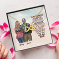 Load image into Gallery viewer, To My Daughter From Dad With Personalized Message Card (9 Necklace Designs) - Name, Skin, Hair, Clothes, Background and Quote can be customized