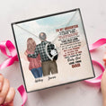 Load image into Gallery viewer, To My Daughter From Dad With Personalized Message Card (9 Necklace Designs) - Name, Skin, Hair, Clothes, Background and Quote can be customized