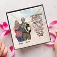 Load image into Gallery viewer, To My Daughter From Dad With Personalized Message Card (9 Necklace Designs) - Name, Skin, Hair, Clothes, Background and Quote can be customized
