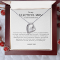 Load image into Gallery viewer, To My Beautiful Mom On My Wedding Day Interlocking Hearts Necklace