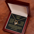 Load image into Gallery viewer, To My Beautiful Wife Interlocking Hearts Necklace