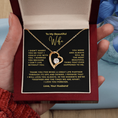 Load image into Gallery viewer, To My Beautiful Wife Interlocking Hearts Necklace