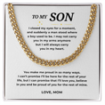 Load image into Gallery viewer, To My Son Cuban Link Chain