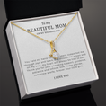 Load image into Gallery viewer, To My Beautiful Mom On My Wedding Day Interlocking Hearts Necklace