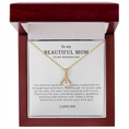 Load image into Gallery viewer, To My Beautiful Mom On My Wedding Day Interlocking Hearts Necklace