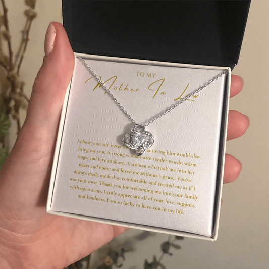 To My Mother In Law Wife Interlocking Hearts Necklace