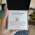 Load image into Gallery viewer, To My Beautiful Mom On My Wedding Day Interlocking Hearts Necklace