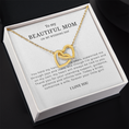 Load image into Gallery viewer, To My Beautiful Mom On My Wedding Day Interlocking Hearts Necklace