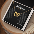 Load image into Gallery viewer, To My Daughter Interlocking Hearts Necklace
