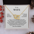 Load image into Gallery viewer, To My Wife Interlocking Hearts Necklace