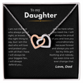 Load image into Gallery viewer, To My Daughter Interlocking Hearts Necklace