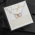 Load image into Gallery viewer, To My Daughter Interlocking Hearts Necklace